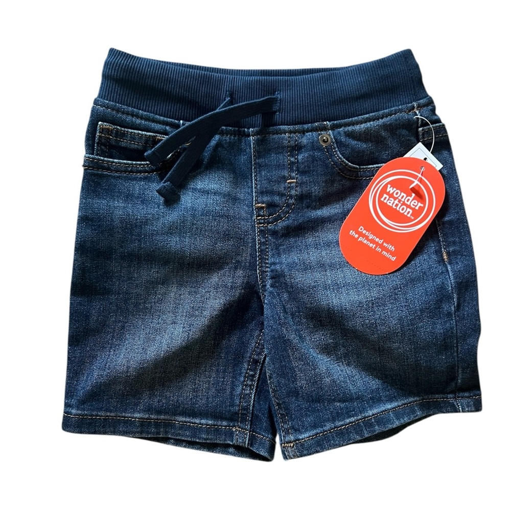 Wonder Nation Toddler Girl’s Drawstring Denim Shorts | 3T NWT